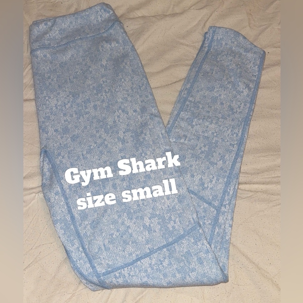 Gymshark Sky Blue Patterned Leggings